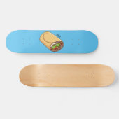 Burrito cartoon illustratie skateboard (Horizontaal)