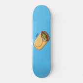 Burrito cartoon illustratie skateboard (Voorkant)