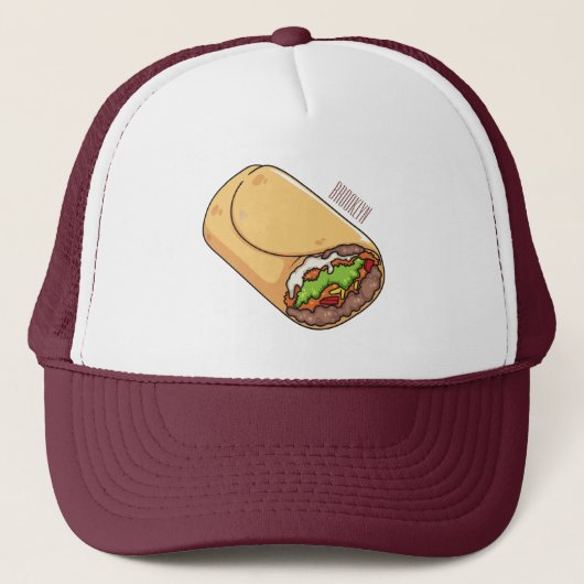 Burrito cartoon illustratie trucker pet (Voorkant)