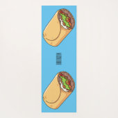 Burrito cartoon illustratie yogamat (Achterkant)