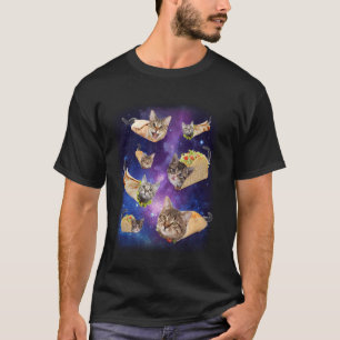 Burrito Kat en Taco Kat Ruimte Galaxy Meme Tacocat T-shirt