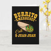 Burrito Noodoproep Kaart (Gele Bloem)