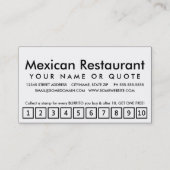 burritos. carte perforée de fidélité (Dos)