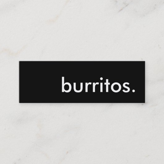 burritos. carte perforée de fidélité (Devant)