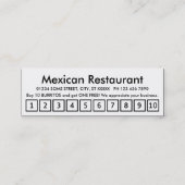 burritos. carte perforée de fidélité (Dos)