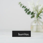burritos. carte perforée de fidélité (Debout devant)