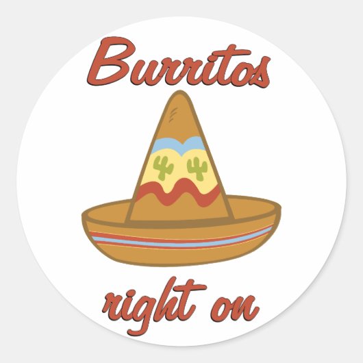 Burrito's Ronde Sticker (Voorkant)