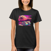 Burritos Synthwave 80s Retrowave Aesthetic T-shirt (Voorkant)