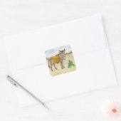 Burro met Basket sticker (Envelop)