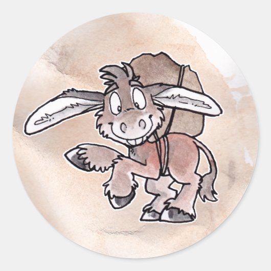 Burro Ronde Sticker (Voorkant)