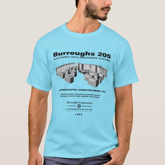 Burroughs 205 Computer T-Shirt (Voorkant)