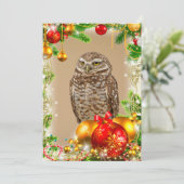 Burrowing Uil Kerst Kaart (Staand voorkant)