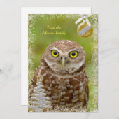 Burrowing Uil Kerst Kaart (Voorkant / Achterkant)