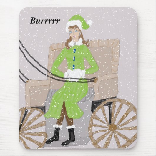 Burrrr Mousepad Hand Drawn Muismat (Voorkant)