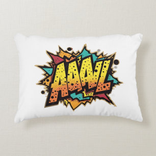 Burst de bande dessinée : AAAL ! Coussin pop art