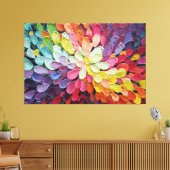Burst de Pétales Multicolores Art Mural Abstrait (Insitu(Salon))