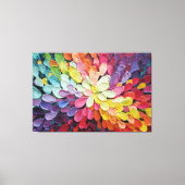 Burst de Pétales Multicolores Art Mural Abstrait (Recto)