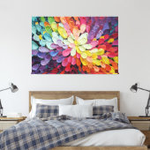Burst de Pétales Multicolores Art Mural Abstrait (Insitu(Chambre))