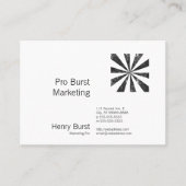 Burst (Letterdruk Stijlachtergrond) Visitekaartje (Voorkant)