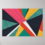 Burst of Balance: Angular Color Abstraction Poster (Voorkant)