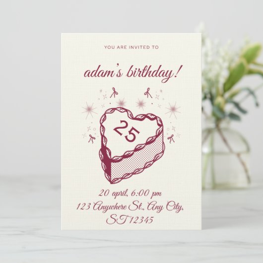 Burst of Fun – Editable Birthday Party Invitation  (Debout devant)