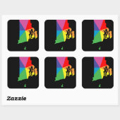 burst rhode eiland vierkante sticker (Vel)