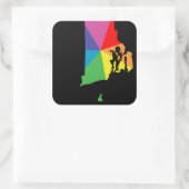 burst rhode eiland vierkante sticker (Tas)