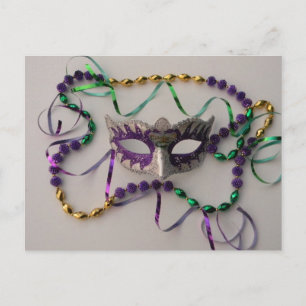 BURST VAN MARDI GRAS COLORS BRIEFKAART