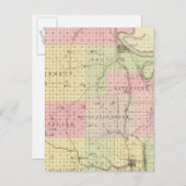 Burt County, Nebraska Briefkaart (Voorkant / Achterkant)