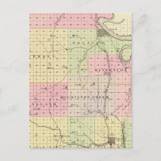 Burt County, Nebraska Briefkaart (Voorkant)