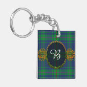 Burt Tartan en monogram Sleutelhanger (Voorkant Links)