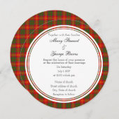 Burtish Mariage Round Invitation (Devant / Derrière)