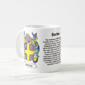 Burton Family Coat of Arms Mok (Voorkant links)