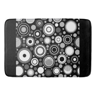 Burton Family Collectie Zwart Grijs Wit Badmat