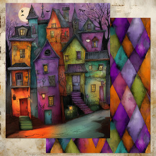 BURTONESQUE HALLOWEWEEN TOWN PAPIER SHEET