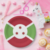 Burundese vlag papieren bordje (Feest)
