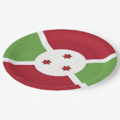 Burundese vlag papieren bordje (Gekanteld)
