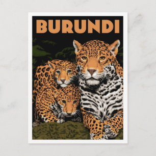 Burundi Afrika Vintage Reizen Briefkaart