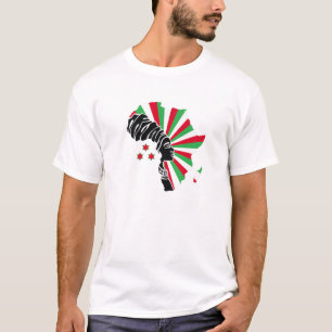 Burundi Burundian Flag Africa Map Ethnic Black Wom T-shirt