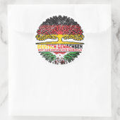 Burundi Burundisch Deutschland Baum Wurzel Ronde Sticker (Tas)