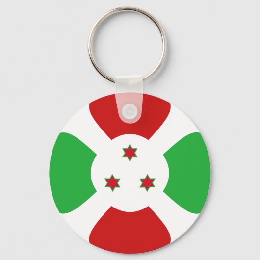Burundi Fisheye Flag Sleutelhanger (Voorkant)