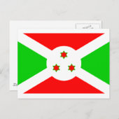 Burundi Flag Briefkaart (Voorkant / Achterkant)