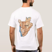 Burundi Flag en Map T-Shirt (Achterkant)
