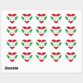 Burundi Flag Heart Sticker (Vel)