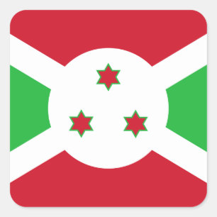Burundi Flag Vierkante Sticker