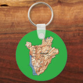 Burundi Map Sleutelhanger (Voorkant)