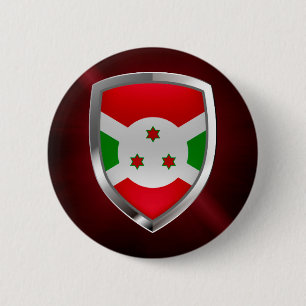 Burundi Mettalic Emblem Ronde Button 5,7 Cm