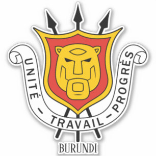 Burundi - nationaal wapenschild patriottisch sticker