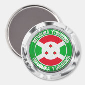 Burundi Round Emblem Magneet (Voorkant / Achterkant)