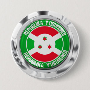 Burundi Round Emblem Ronde Button 7,6 Cm